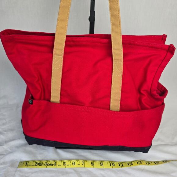 Love Thy Beast Pet Carrying Tote Medium Red & Blue & Tan - Picture 11 of 16